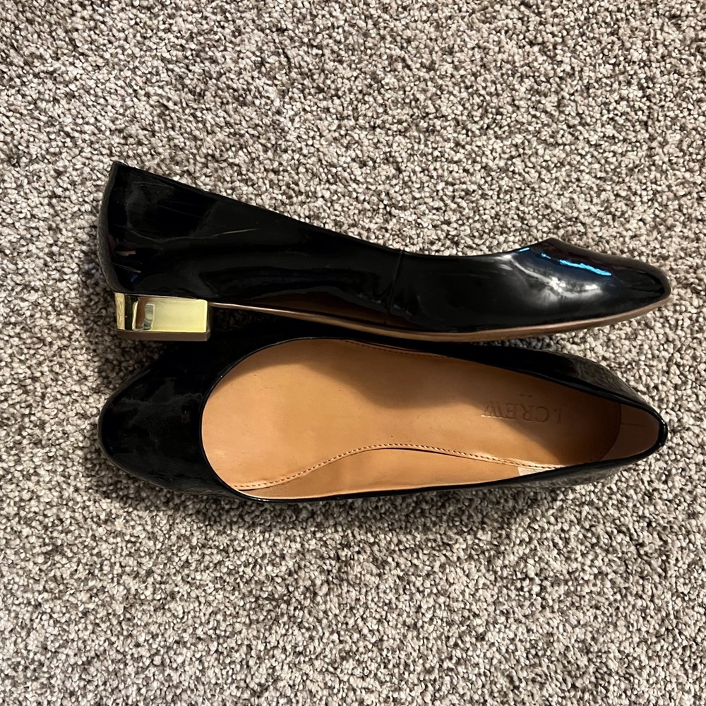 J crew black flats, size 7.5